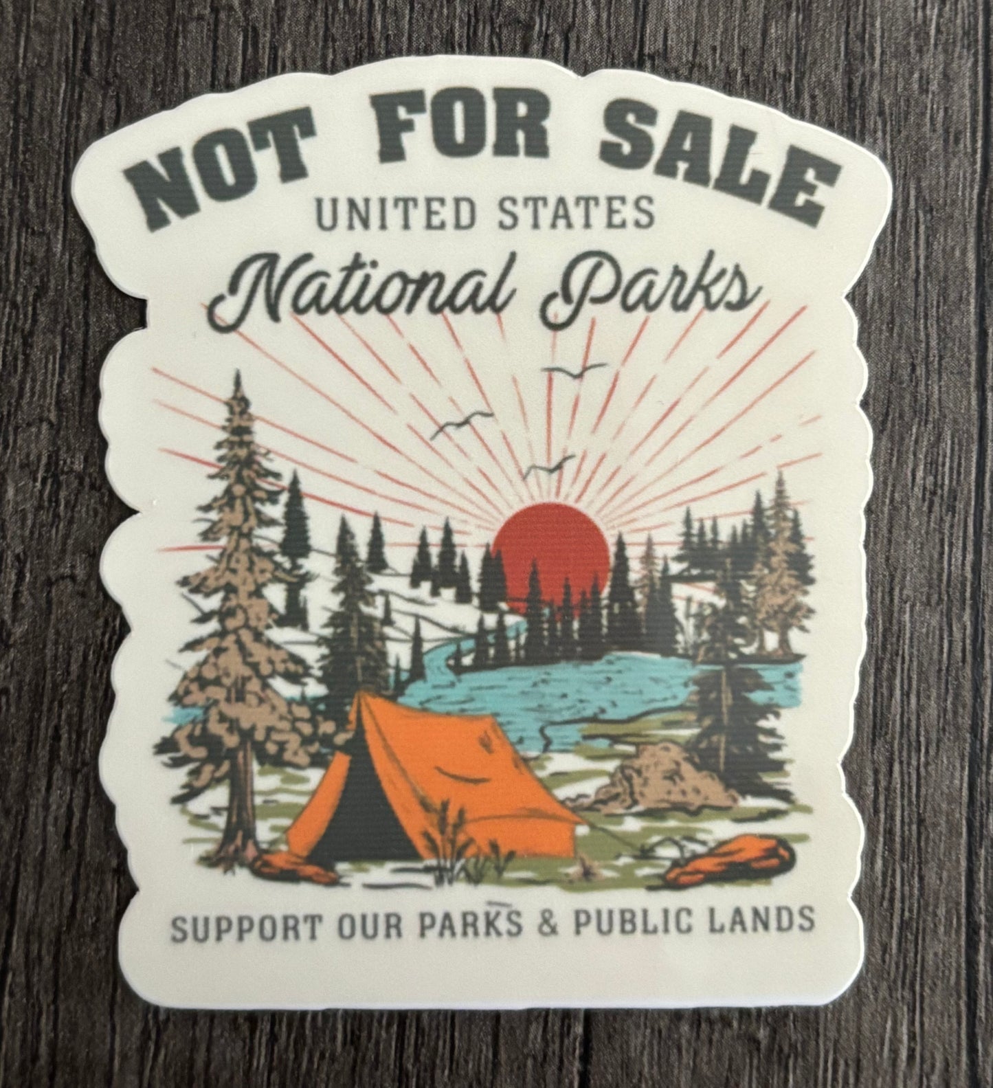 PEGATINA DE PARQUES NACIONALES - NO A LA VENTA