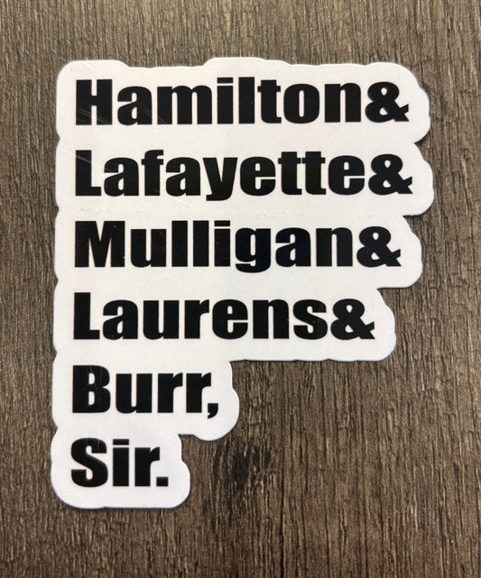HAMILTON &.....BURR, SIR