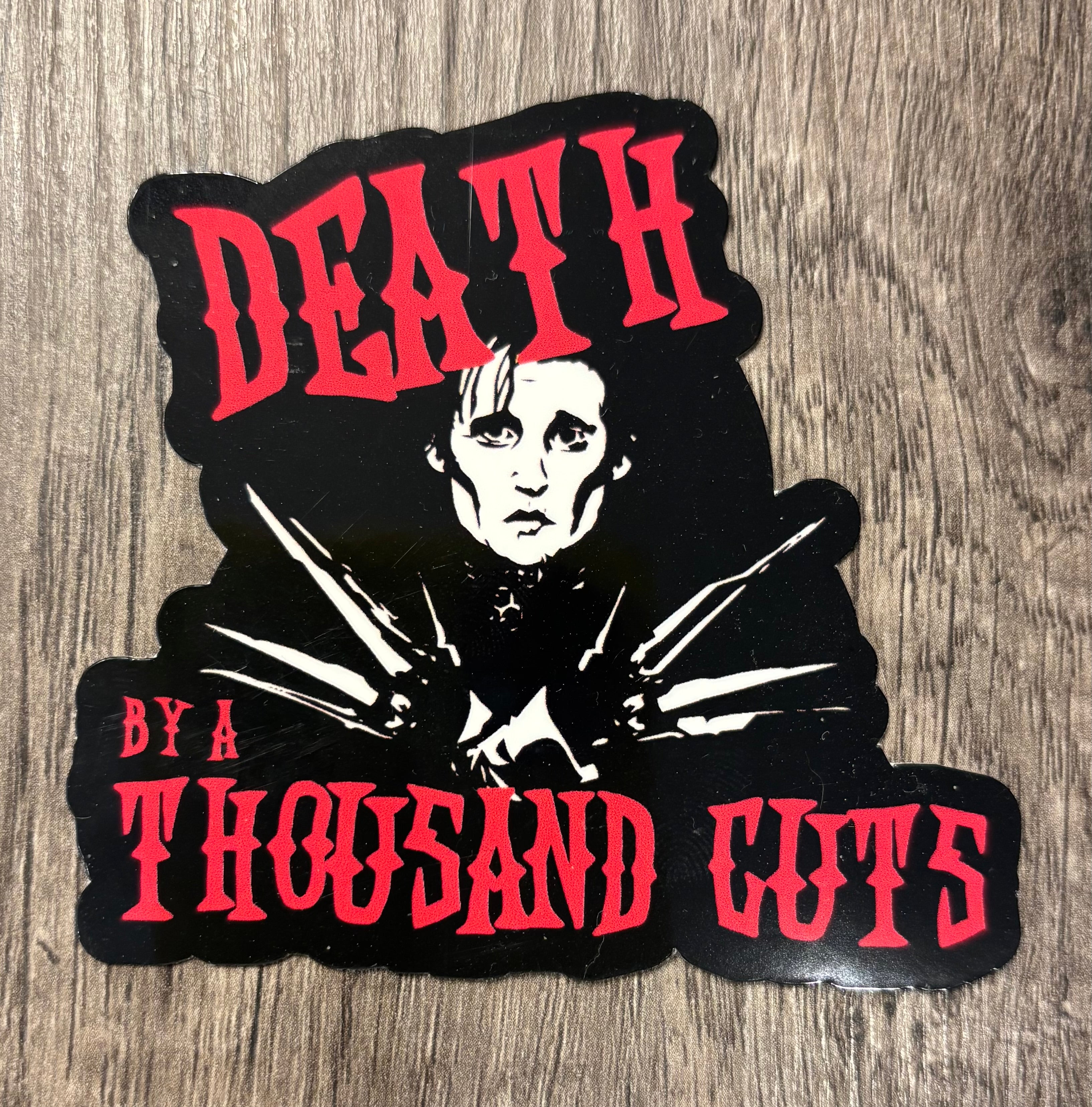Death by a Thousand Cuts Fan Sticker | FrankieDeLeonDesigns
