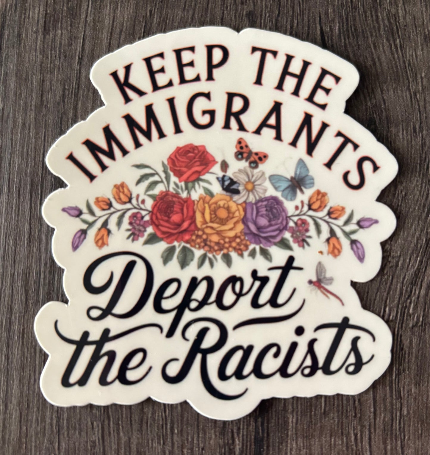 CONSERVE LA PEGATINA PARA INMIGRANTES
