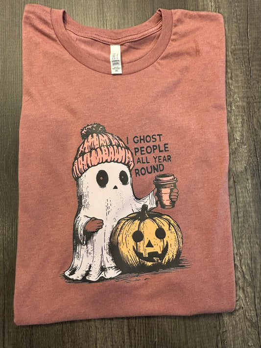 I GHOST PEOPLE ALL YEAR LONG SHIRT