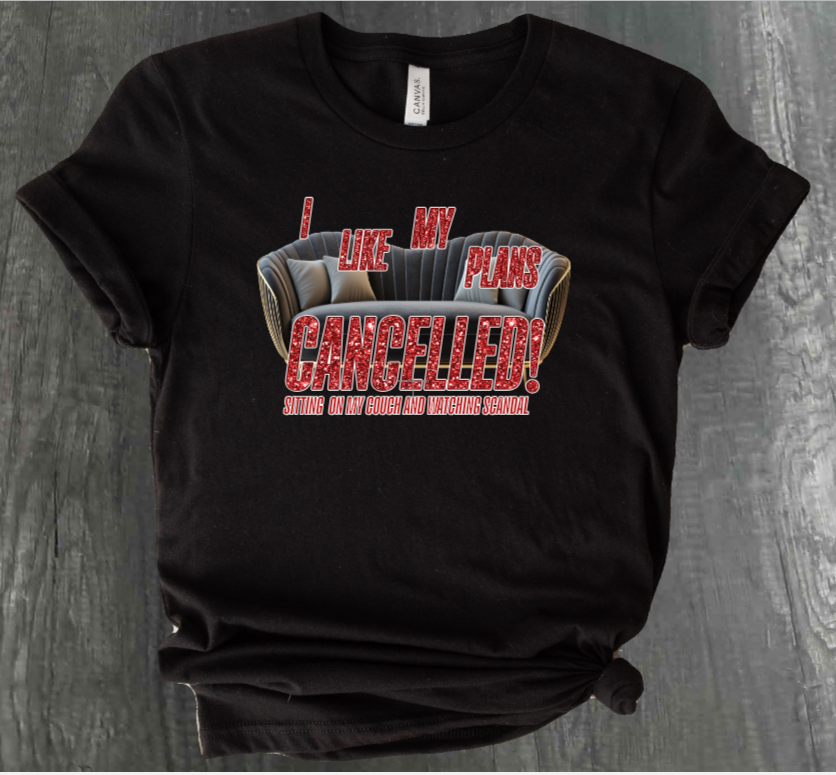 I LIKE MY PLANS CANCELLED SHIRT