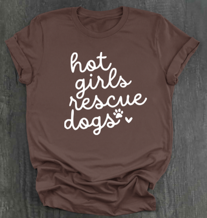 HOT GIRLS RESCUE DOGS SHIRT
