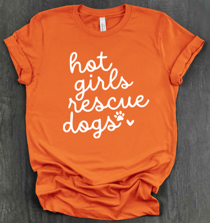HOT GIRLS RESCUE DOGS SHIRT