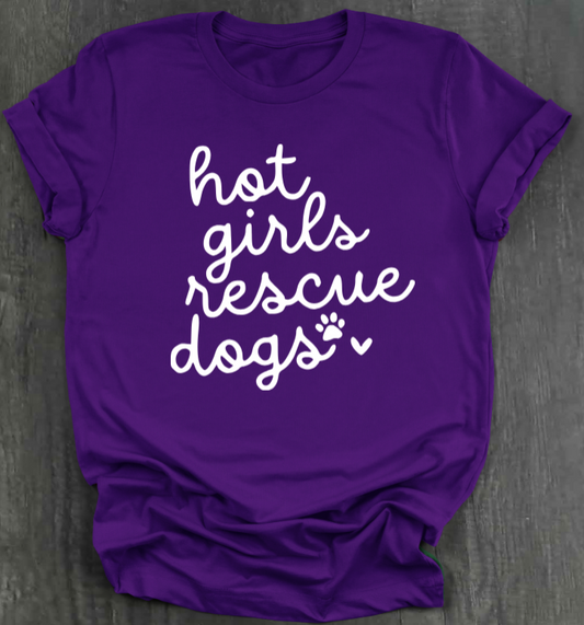 HOT GIRLS RESCUE DOGS SHIRT