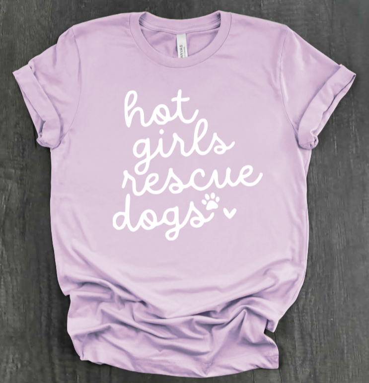 HOT GIRLS RESCUE DOGS SHIRT
