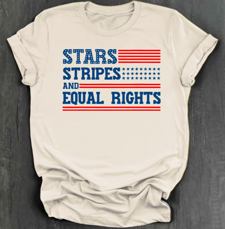 STARS AND STRIPES AND EQUAL RIGHTS T-SHIRT