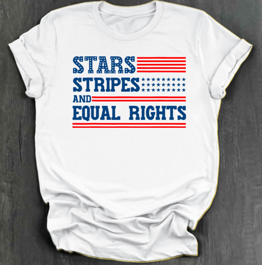 STARS AND STRIPES AND EQUAL RIGHTS T-SHIRT