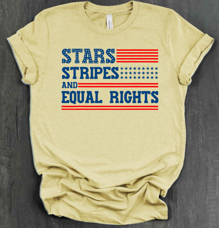 STARS AND STRIPES AND EQUAL RIGHTS T-SHIRT