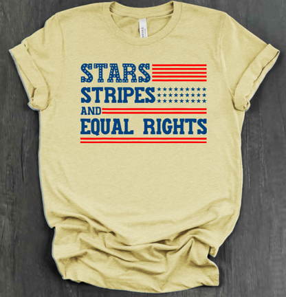 STARS AND STRIPES AND EQUAL RIGHTS T-SHIRT