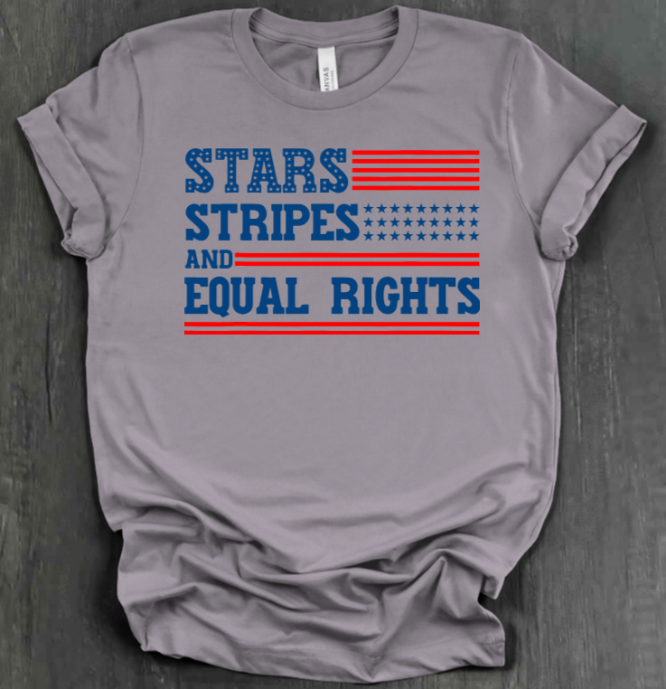STARS AND STRIPES AND EQUAL RIGHTS T-SHIRT