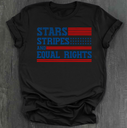 STARS AND STRIPES AND EQUAL RIGHTS T-SHIRT