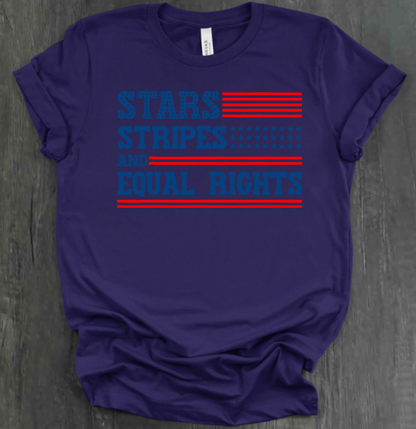 STARS AND STRIPES AND EQUAL RIGHTS T-SHIRT
