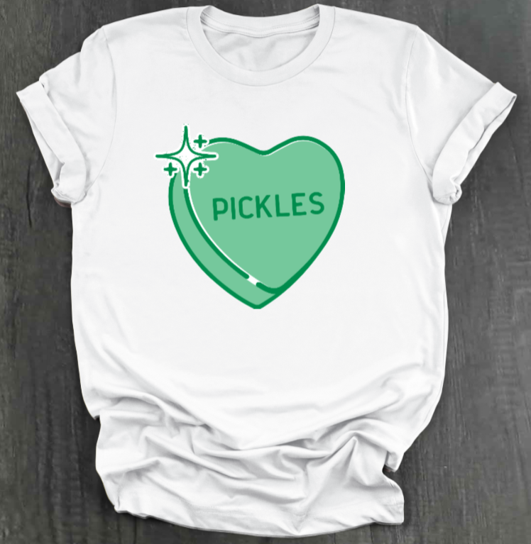 PICKLE CONVERSATION HEART SHIRT