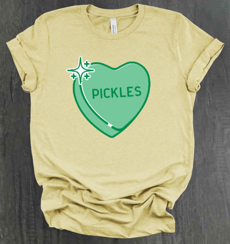 PICKLE CONVERSATION HEART SHIRT