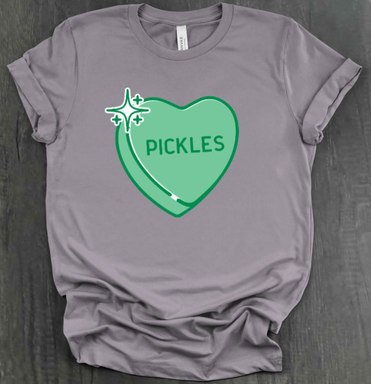PICKLE CONVERSATION HEART SHIRT