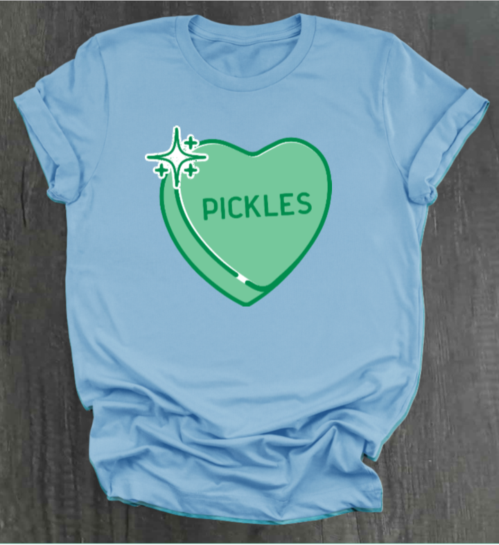 PICKLE CONVERSATION HEART SHIRT