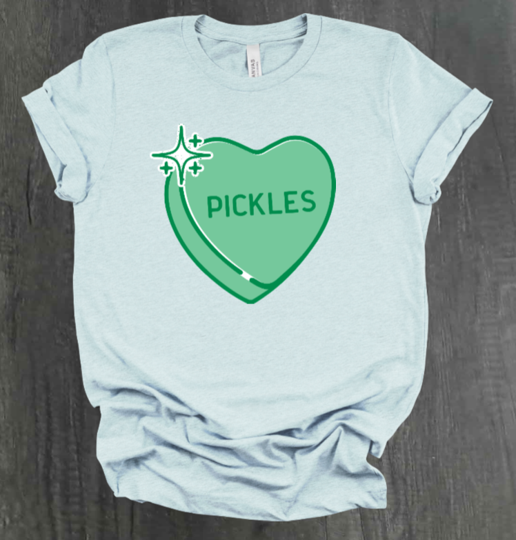 PICKLE CONVERSATION HEART SHIRT