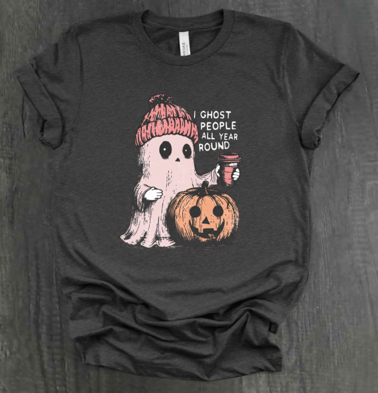 I GHOST PEOPLE ALL YEAR LONG SHIRT