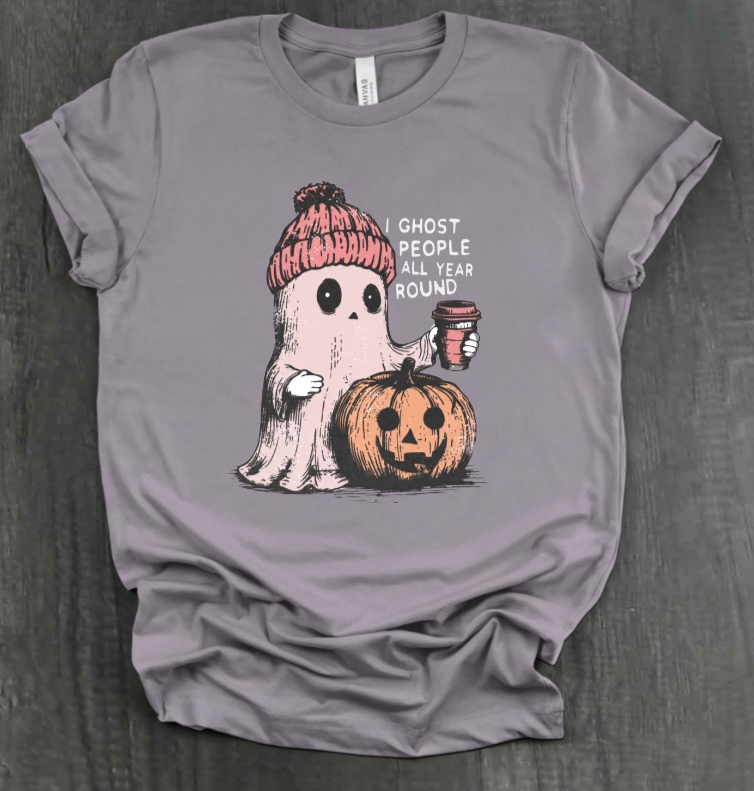 I GHOST PEOPLE ALL YEAR LONG SHIRT