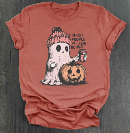 I GHOST PEOPLE ALL YEAR LONG SHIRT
