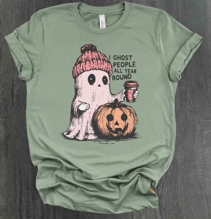 I GHOST PEOPLE ALL YEAR LONG SHIRT