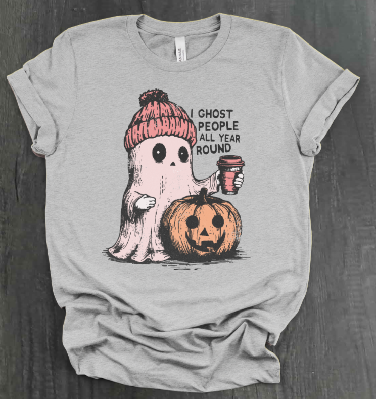 I GHOST PEOPLE ALL YEAR LONG SHIRT