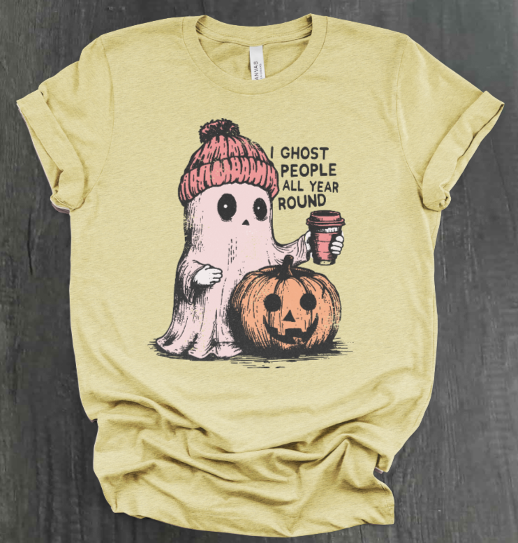 I GHOST PEOPLE ALL YEAR LONG SHIRT