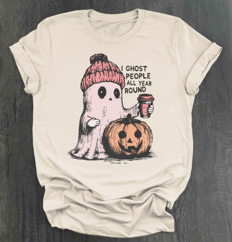 I GHOST PEOPLE ALL YEAR LONG SHIRT