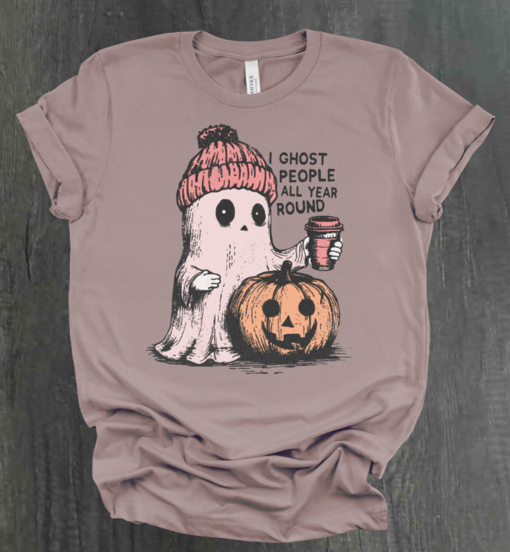 I GHOST PEOPLE ALL YEAR LONG SHIRT
