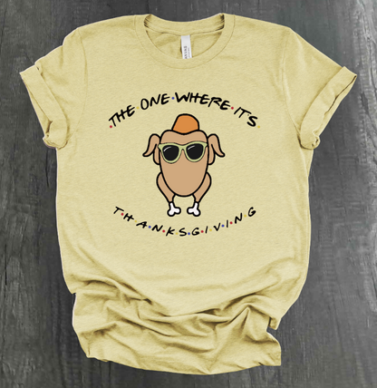 THE ONE WHERE IT'S THANKSGIVING SHIRT
