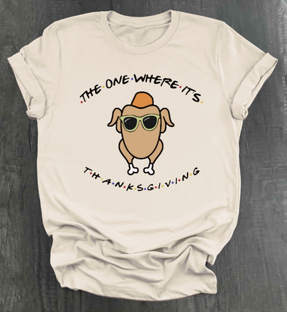 THE ONE WHERE IT'S THANKSGIVING SHIRT