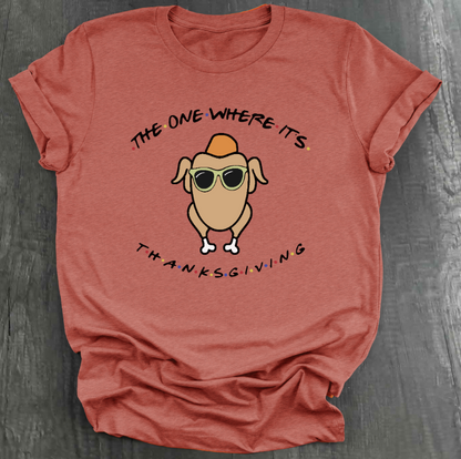 THE ONE WHERE IT'S THANKSGIVING SHIRT