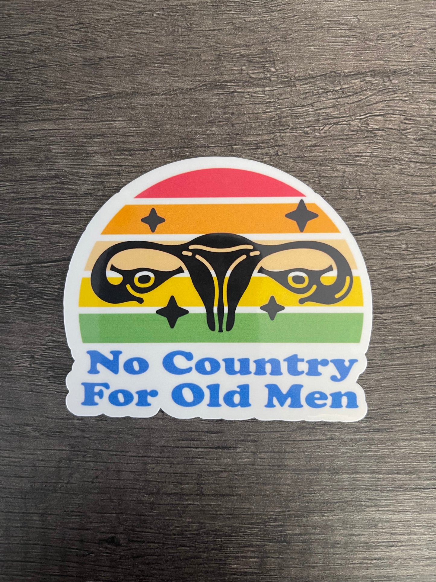 NO COUNTRY FOR OLD MEN STICKER