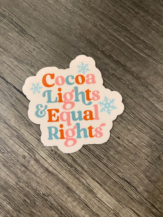 COCOA LIGHTS AND REPRODUCTIVE RIGHTS STICKER